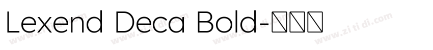 Lexend Deca Bold字体转换